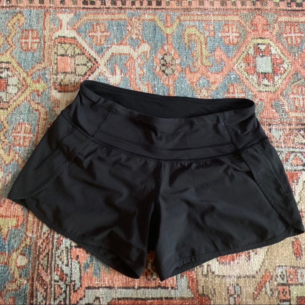 Run Times Lululemon Shorts Black